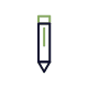 Animated graphic of a pencil rotating top-to-bottom with its tip and eraser popping off and on