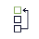animated graphic of a stack of boxes being reordered