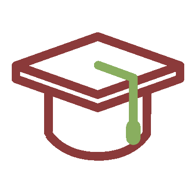 Animated icon of a mortarboard (graduation cap)
