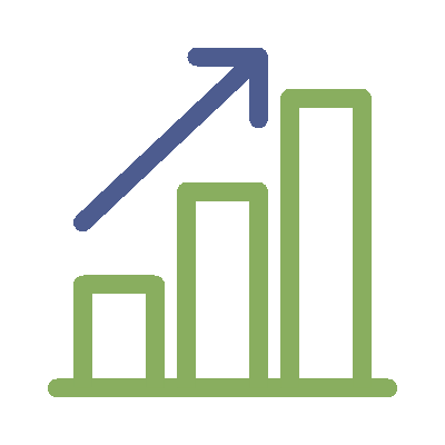 Icon of sales graph trending up