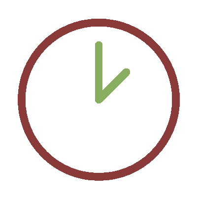 Animated icon of a clock